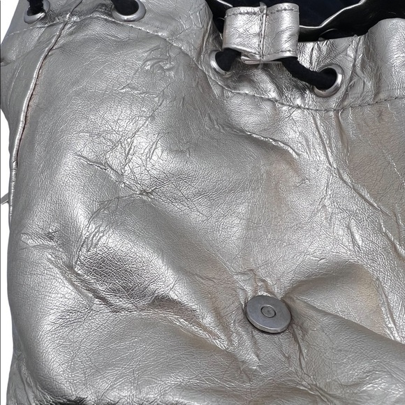 Victoria’s Secret Pink Mini Metallic Gold Shimmer Backpack Academia Travel Bag - Picture 7 of 16